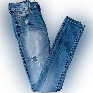 Jeans Low Rise distressed light wash
